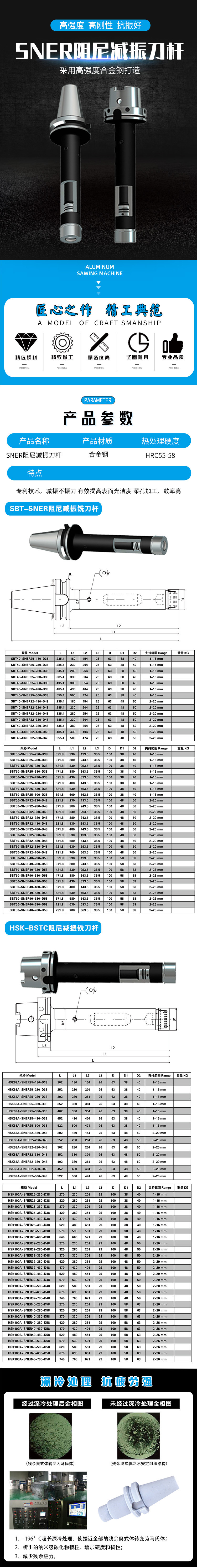 SNER阻尼减振刀柄 SNER阻尼减振刀柄